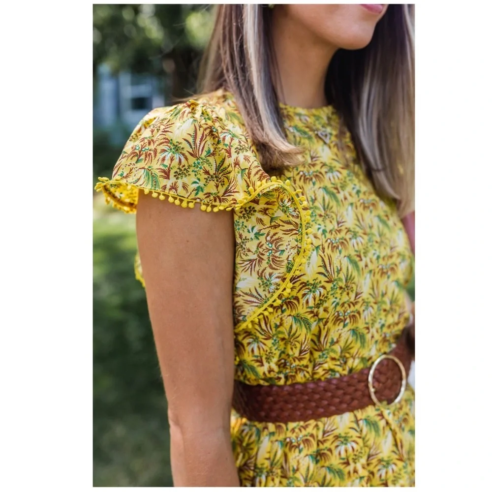 Ann Taylor Yellow Floral Maxi Dress - Picture 1 of 8